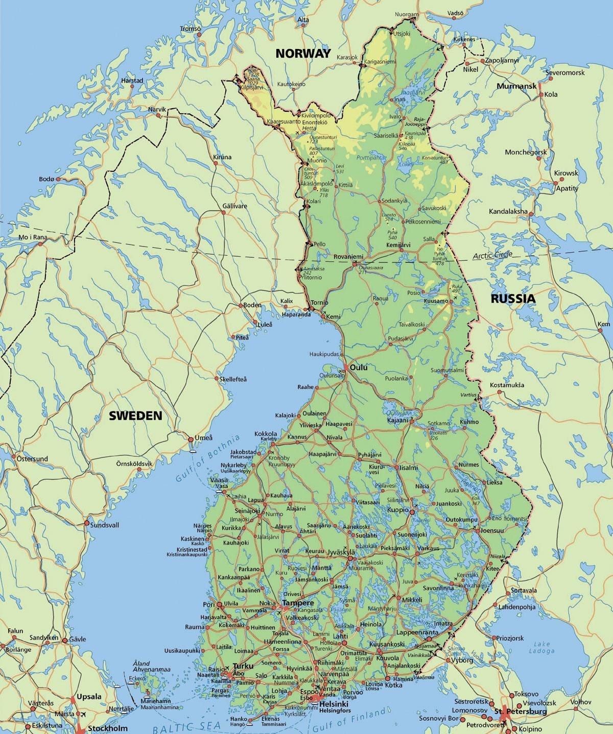 Kat jeyografik nan arctic sèk Fenlann