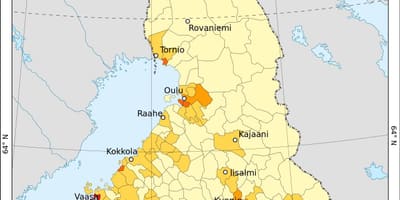 Fenlann dansite popilasyon kat jeyografik